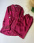 Lace Detailed 6-Piece Satin Nightgown Dressing Gown Nighty Set Maroon